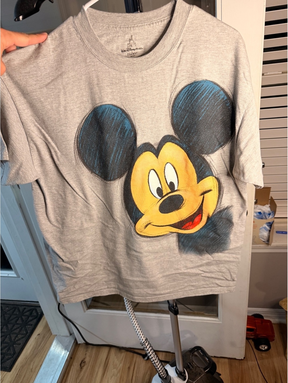 Walt Disney World Mickey Mouse Gray Graphic T Shirt by Hanes